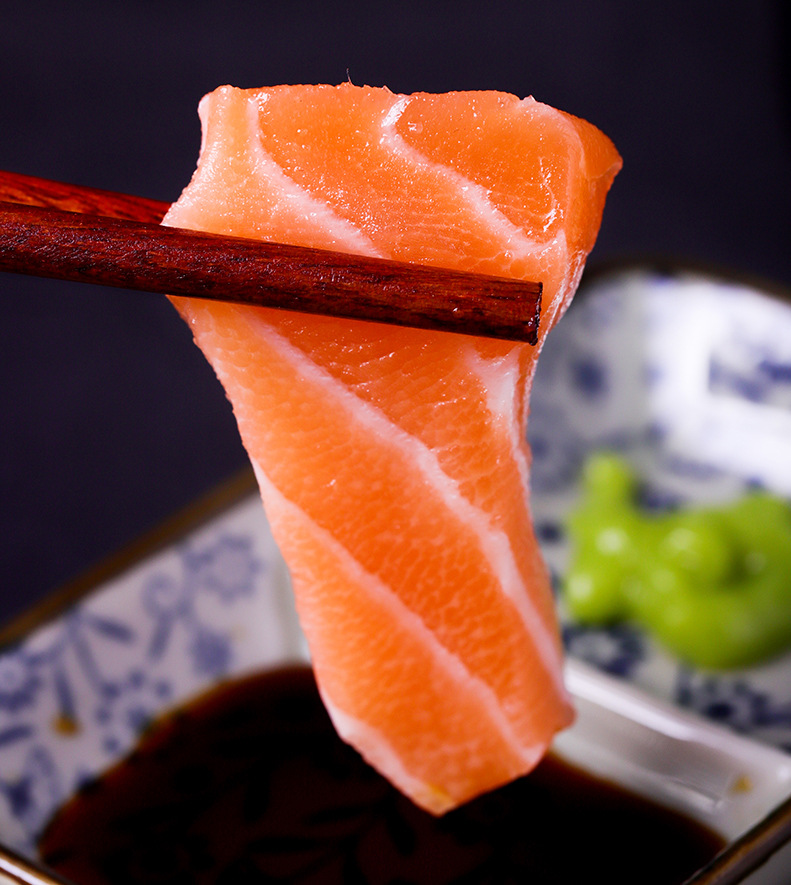 冰鲜三文鱼中段新鲜现切生鱼片整条日式料理海鲜辅食拼盘顺丰包邮