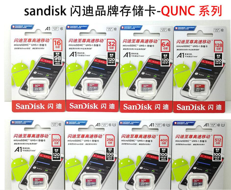 闪迪128g内存卡高速a1手机tf卡16g 32g 64g行车记录仪监控储存卡