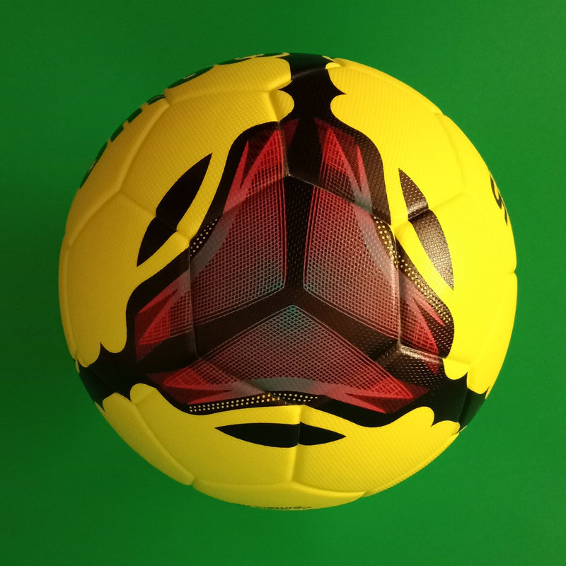 足球pu黄色花纹5号训练足球 夏令营训练馆足球 比赛足球
