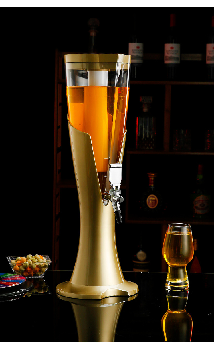 酒炮 扎啤炮 带七彩发光商用冰酒泡桶扎啤机用分酒器带冰柱3l1.5l