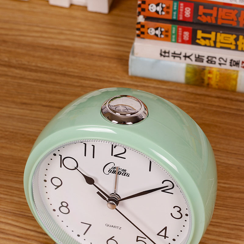 12wu闹钟男孩儿童可爱学生用床头静音小闹表铃声带夜灯智能小