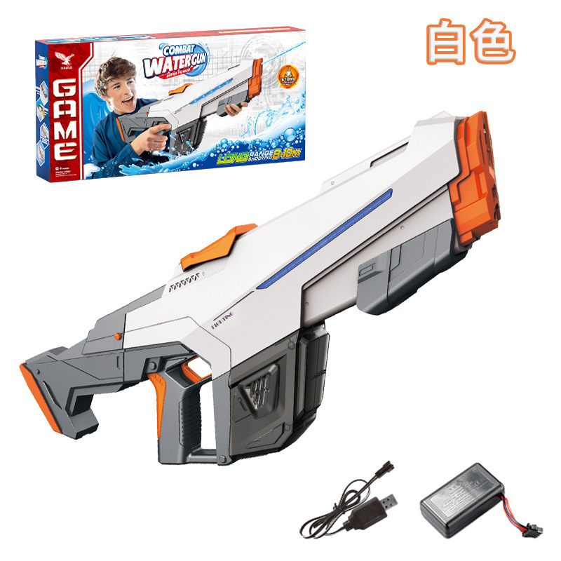 Cross-Border 2024 New Children's Water Gun Wholesale Automatic Continuous Hair Electric Water Gun Large Capacity Boy Water Toys