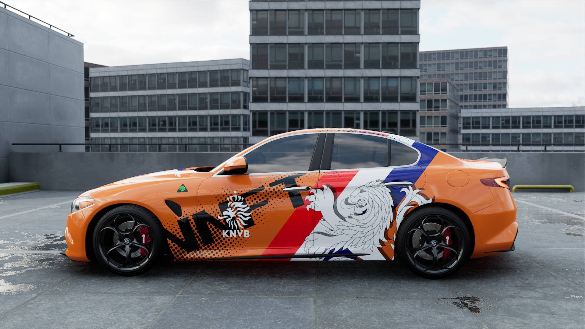 改装汽车膜荷兰无冕之王涂装彩绘膜车身贴膜改色膜拉花雕刻