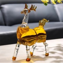 高硼硅玻璃小鹿泡酒瓶 动物造型泡酒瓶