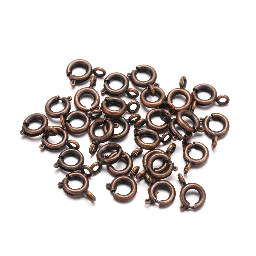 热销铜制6mm弹簧扣 项链扣 o型扣手工饰品手链项链收尾锁扣