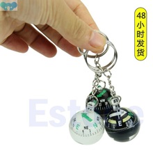 1pc Ball Keychain Liquid Filled Compass For Hiking Camping跨