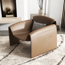 意式极简设计师椅子休闲单人沙发椅客厅异形创意M字螃蟹椅老虎椅