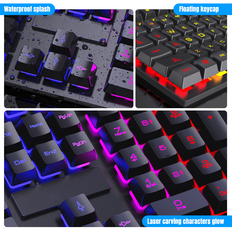 K1 True Mechanical Feeling Wired Keyboard Desktop Computer Game Film Keyboard Office Chicken Peripheral Backlight Luminous