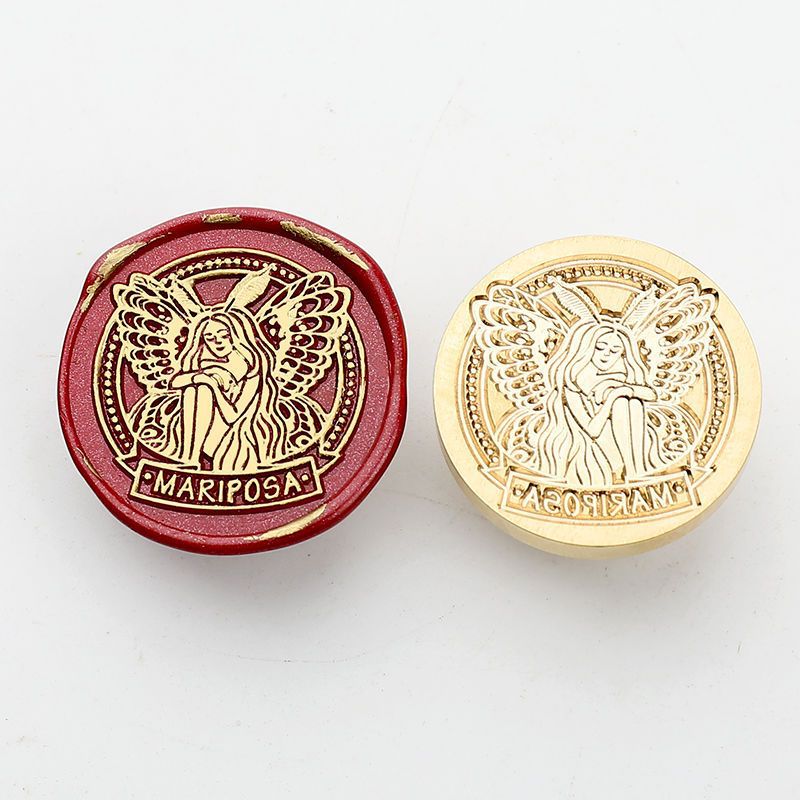 Factory Direct Supply Carved Brass Chapter Head Wax Seal Children Hand Account Wax Grain Full Set Wholesale a Variety of Patterns