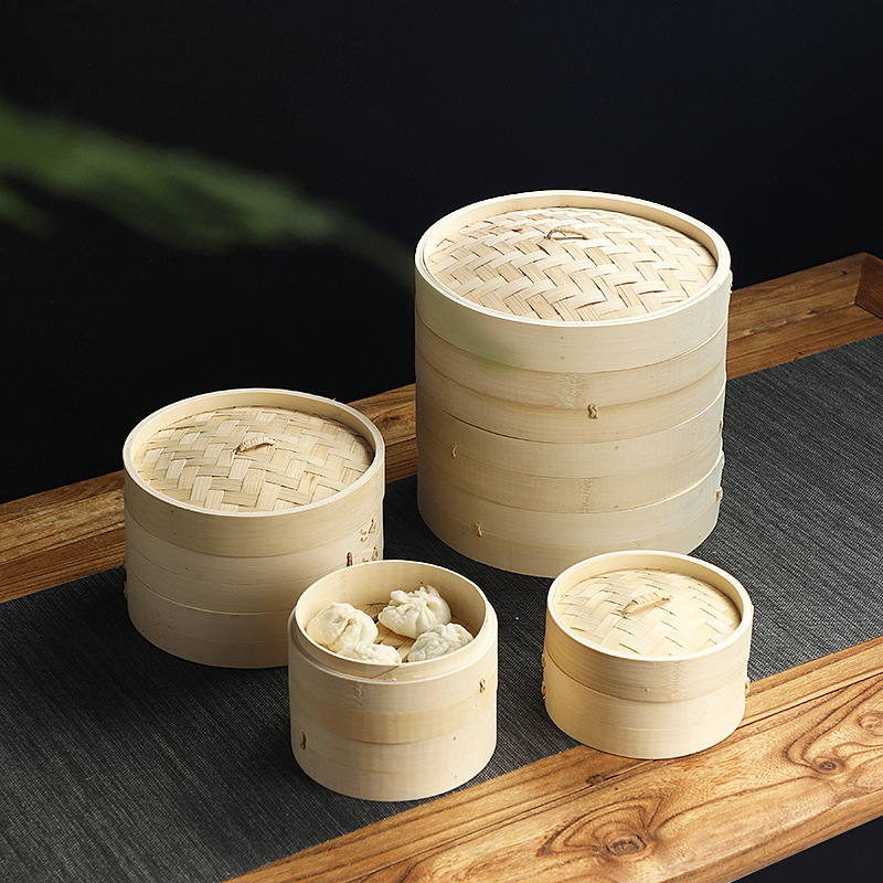 手工竹编家用竹蒸笼竹制小蒸笼小笼包饺子蒸包子宠屉糕点蒸格竹子