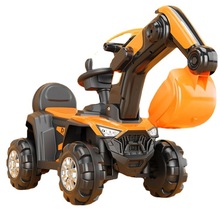 全电动儿童挖掘机可坐人闪光宝宝四轮载人挖机钩机工程车一件代发