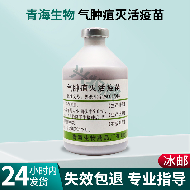 青海生物牛羊气肿疽灭活疫苗炭疽牛羊猪马麋鹿气肿黑腿病牛羊疫苗