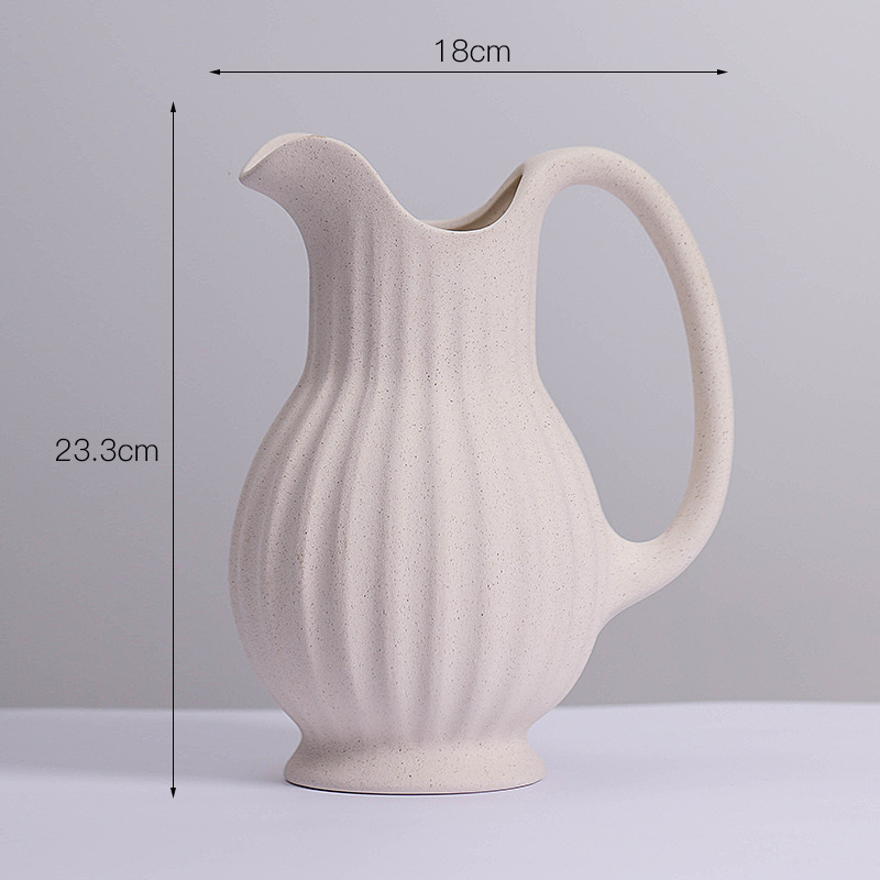 Amazon Hot Sale Nordic White Pigment Burning Ceramic Vase Spot Glazed Hydroponic Dried Flower Creative Home Decoration