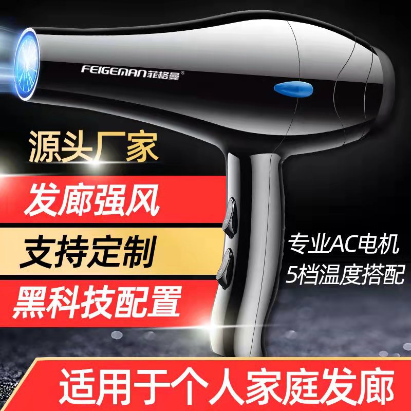 hair dryer household electric blower hair salon high power blue light heating and cooling air hair dryer wholesale gift one piece dropshipping cross border