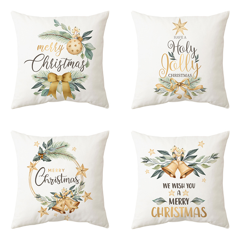 Amazon Hot Home Pillow Cover Christmas Series Simple Holiday Decoration Wholesale Couch Pillow Cushion Cover