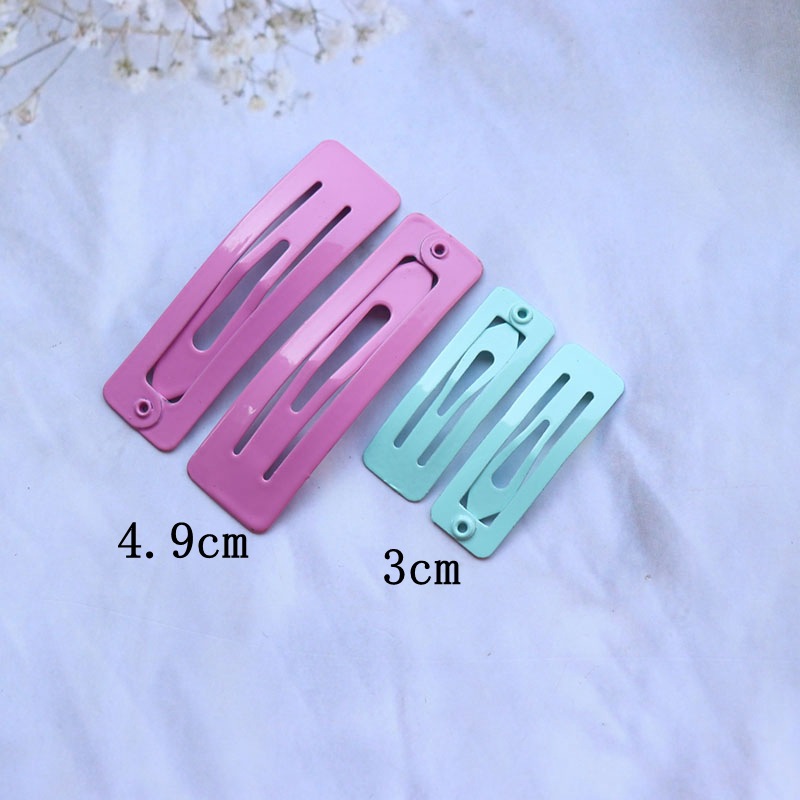 Candy Color Square BB Clip Baking Paint for Metal Bangs Side Cropped Hair Clip Back Head Hairpin Hair Ornaments Headdress Wholesale