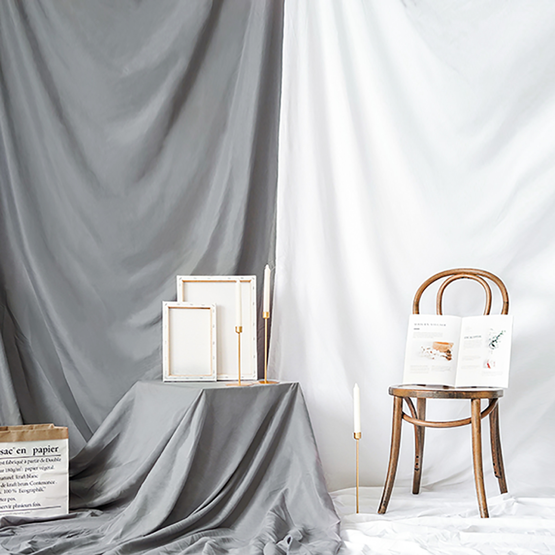 白色拍照背景布ins挂布白布黑布料网红北欧简约风摆拍摄影道具