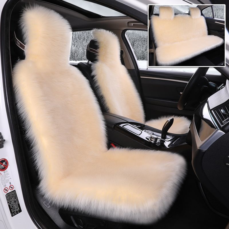 New Winter Car Cushion Plush Warm Thickened Car Mats Winter Wool Fully Surrounded Thickened Non-Slip Seat Cushion