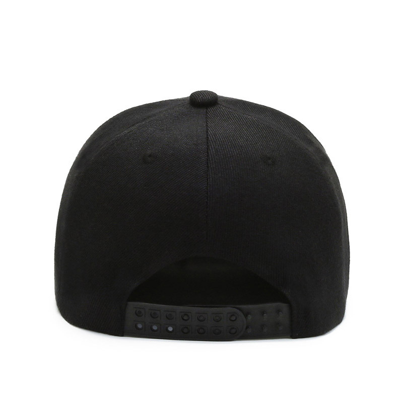 Wholesale Hat Women's Adjustable Black Men's Korean-Style Solid Color Flat-Brimmed Cap Baseball Cap Hip Hop Hat Hip Hop Hat