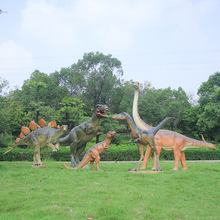 玻璃钢仿真恐龙雕塑户外侏罗纪主题公园景区商场美陈工艺品大摆件