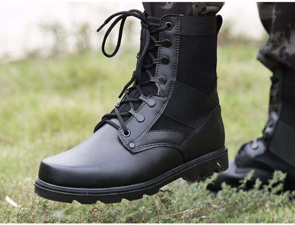春夏季透气军迷作战靴高帮男种兵陆战靴沙漠战术靴军勾鞋
