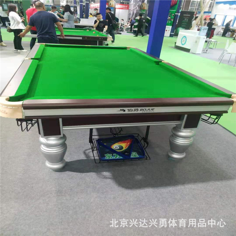 美式银腿乔氏台球桌厂家供应 银色大理石台面 钢库木库配置齐全
