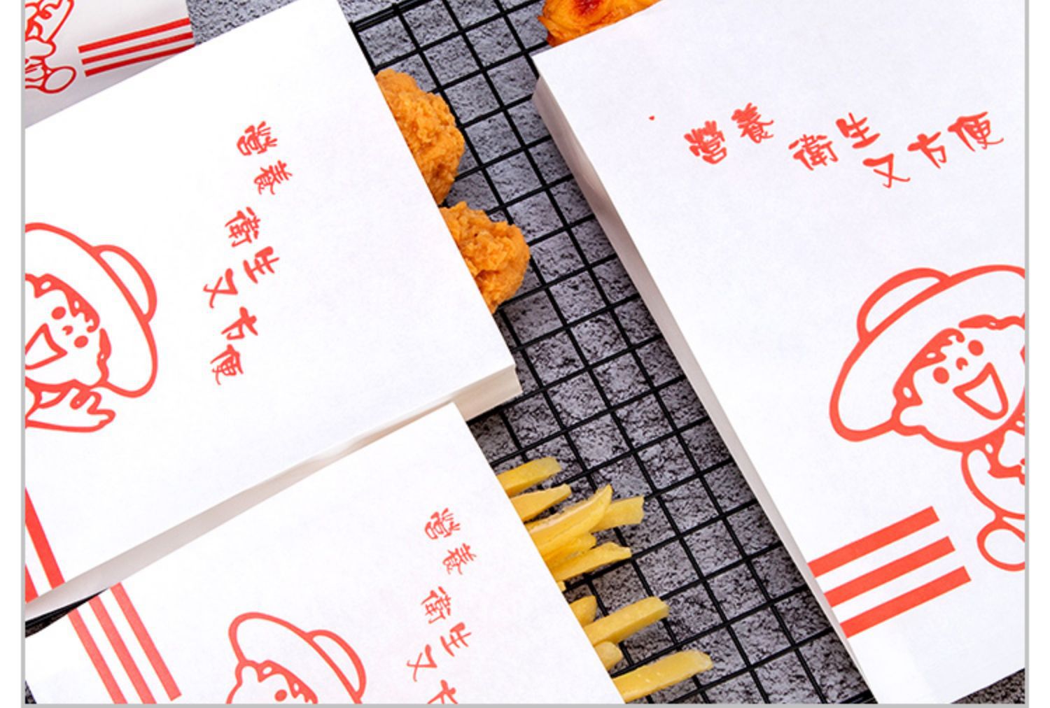 卷饼包装纸鸡肉卷肉夹馍纸袋防油煎饼果子油条手抓饼防油纸袋