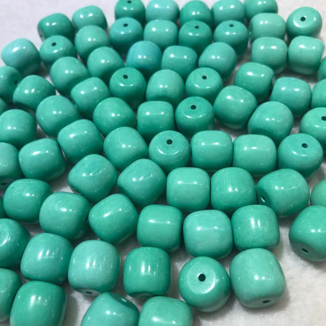 菱镁矿二代优化绿松石老形珠盘玩可变色-阿里巴巴