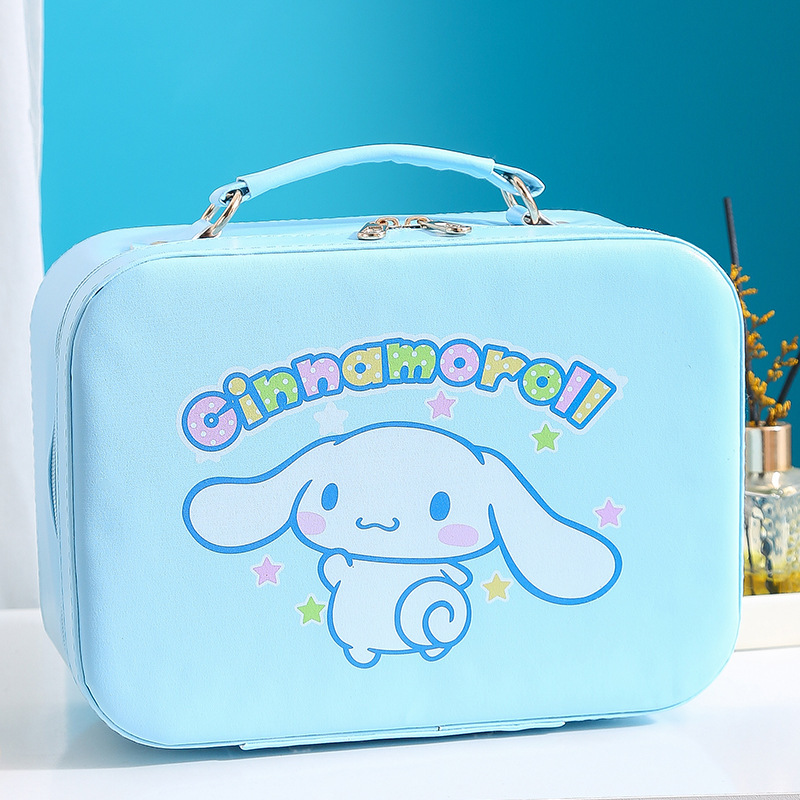 New Cartoon Portable Large Capacity Cosmetic Bag Portable Skin Care Products Storage Box Female Cute Cartoon Size Makeup