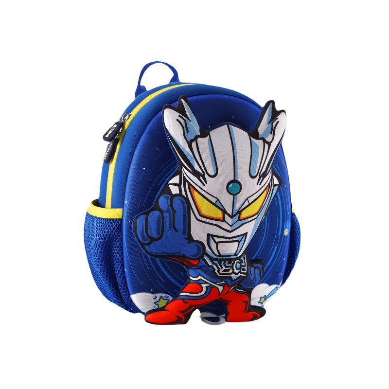 New Ultraman Kindergarten Boy Schoolbag Cartoon Anti-Lost Lightweight Burden-Reducing Children Travel Cute Backpack
