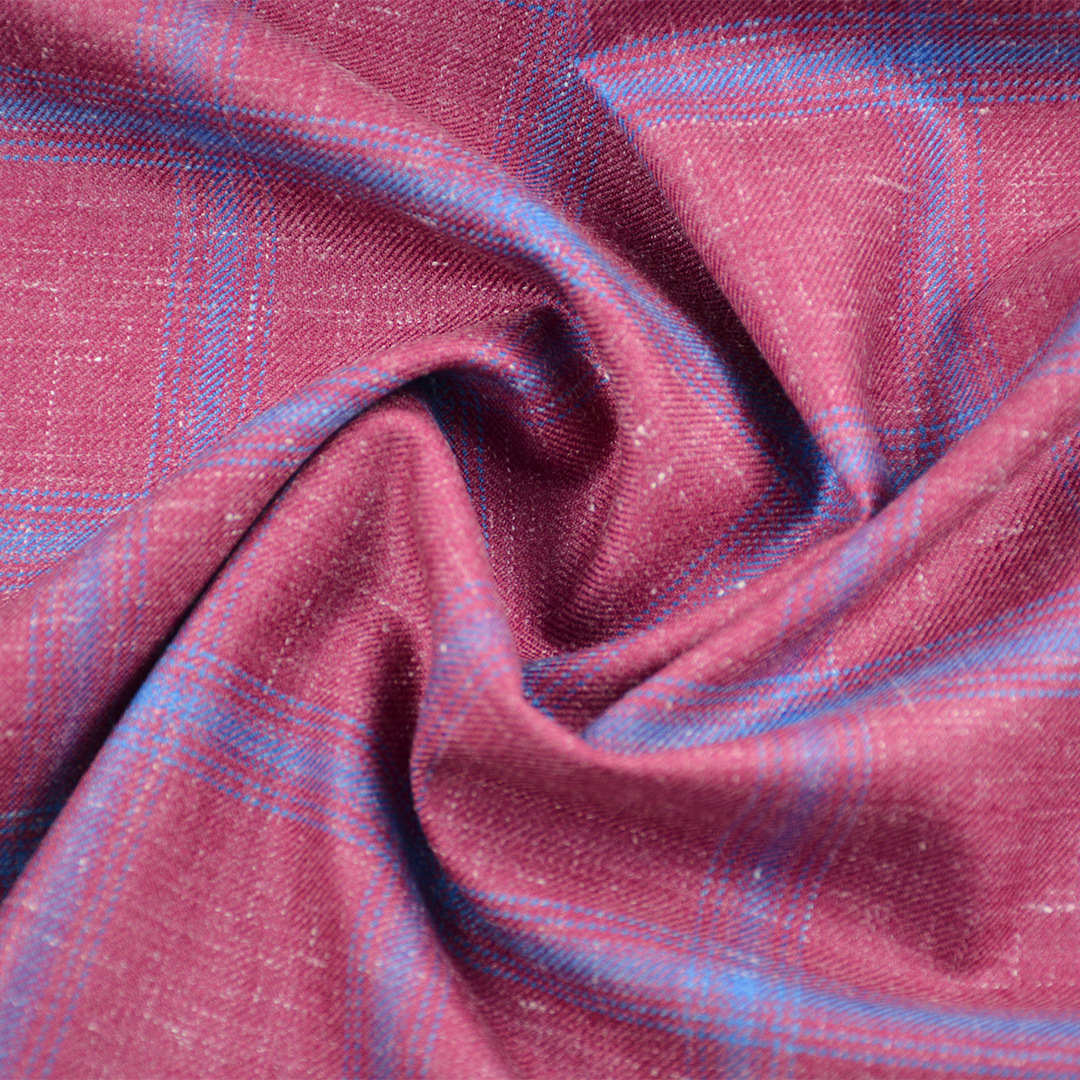 毛麻丝面料 时尚女装 羊毛蚕丝亚麻混纺 春夏款小西装xg8203ws/1