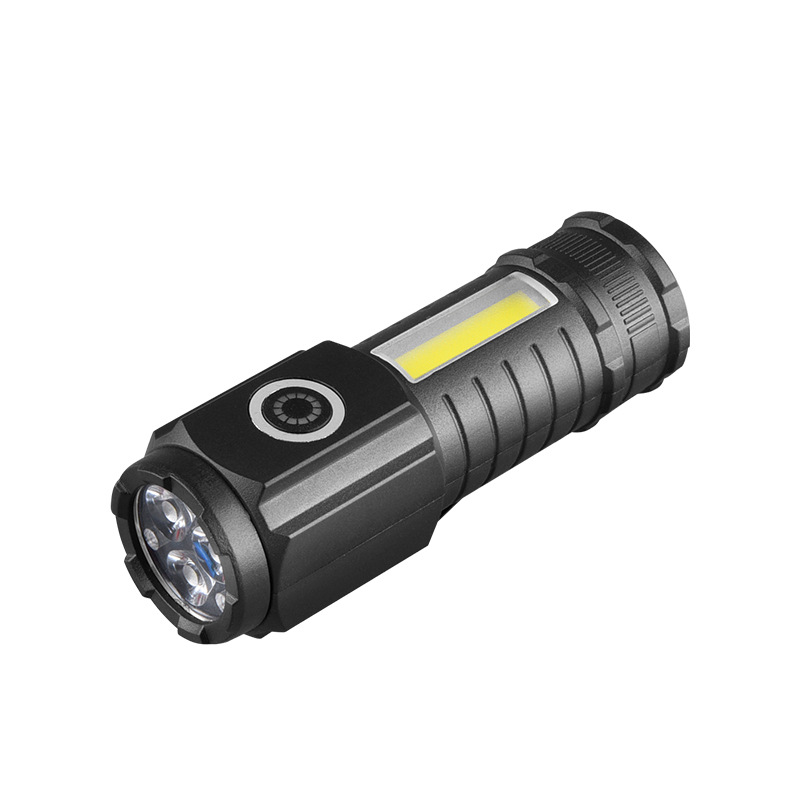 Multi-Functional Flashlight Three-Eye Monster Rechargeable Outdoor Strong Light Mini Household Portable Lock and Load Spray Flashlight