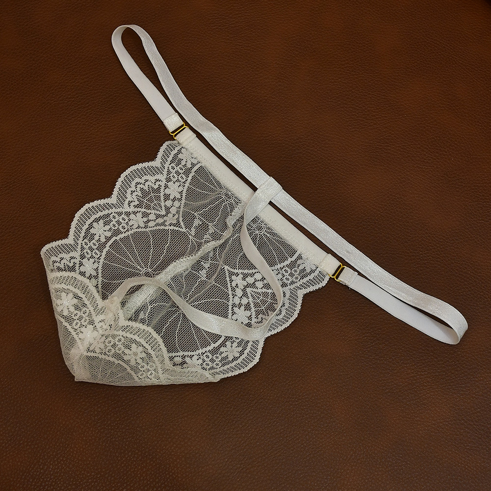 蕾丝镂空性感男士丁字裤兜住设计情趣诱惑女友小内内弹力低腰t裤