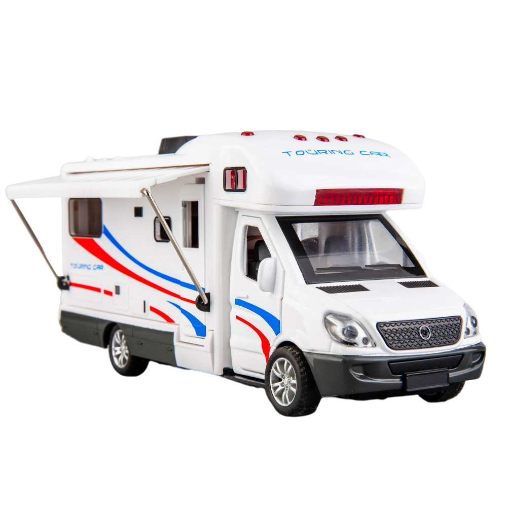 天鹰仿真大号合金旅行房车豪华旅游露营卡车模型儿童玩具汽车礼品