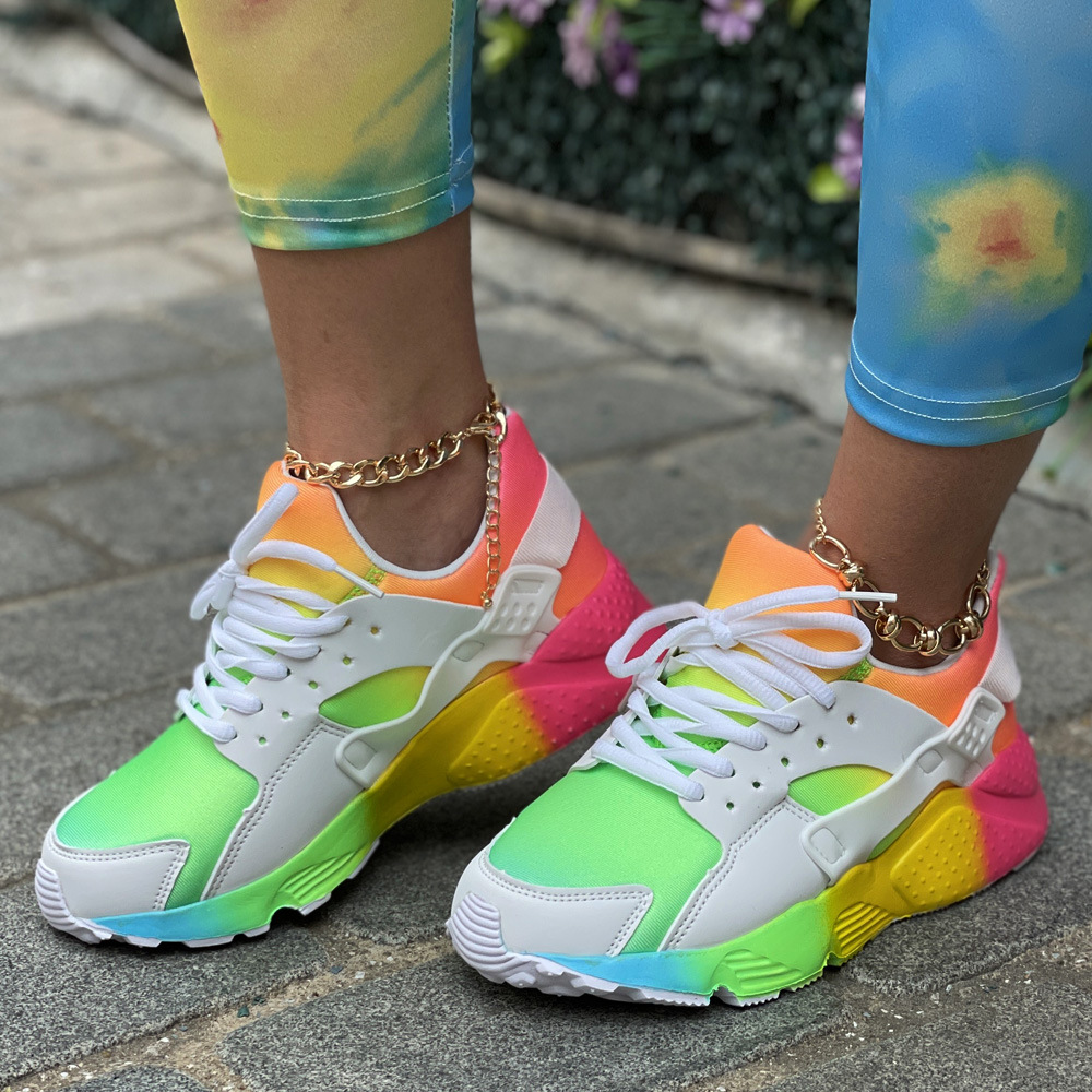 彩虹鞋女运动鞋