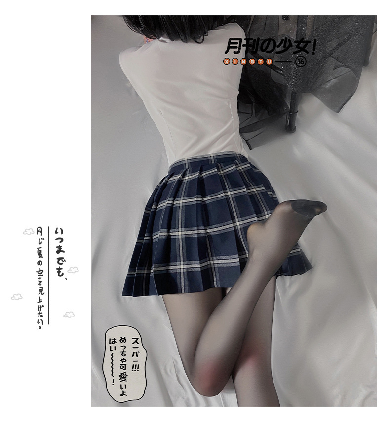 涩愿jk制服诱惑免脱激情小胸大码情趣内衣学生女透明sm睡裙套装骚