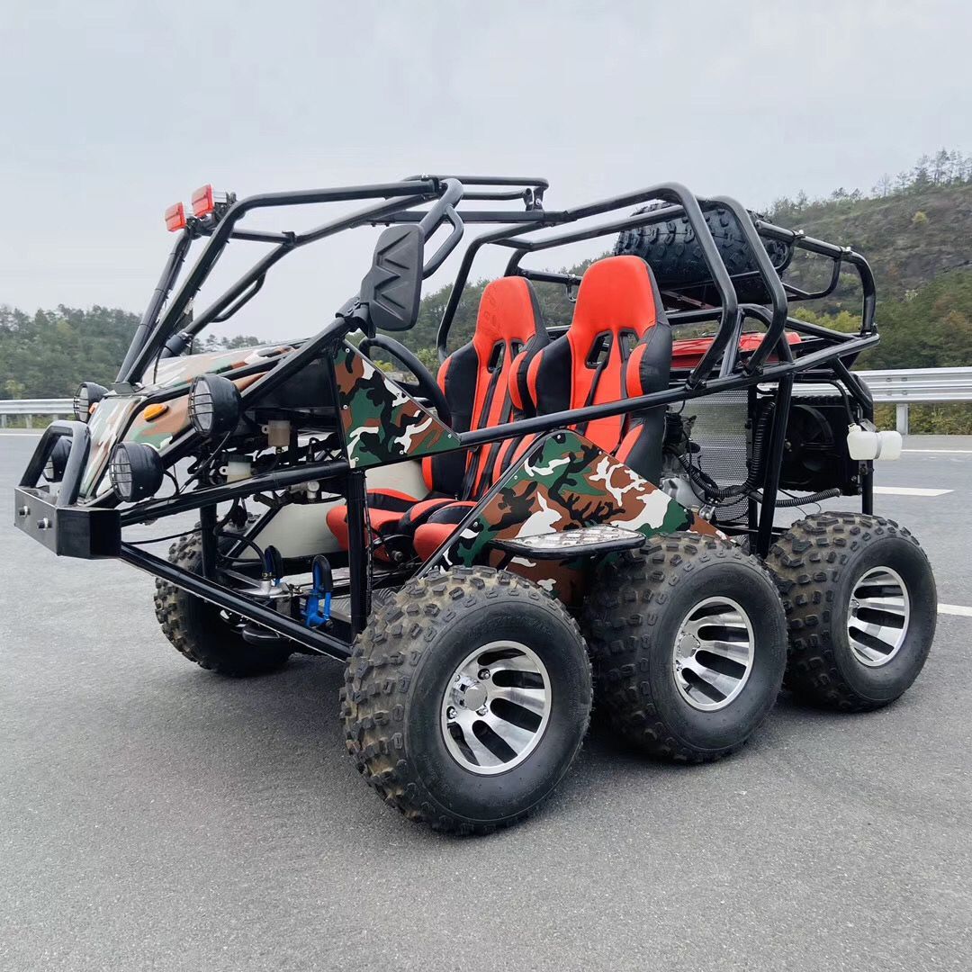 六驱沙滩车450卡丁车双座6轮链传动轴全地形雪地山地越野摩托车