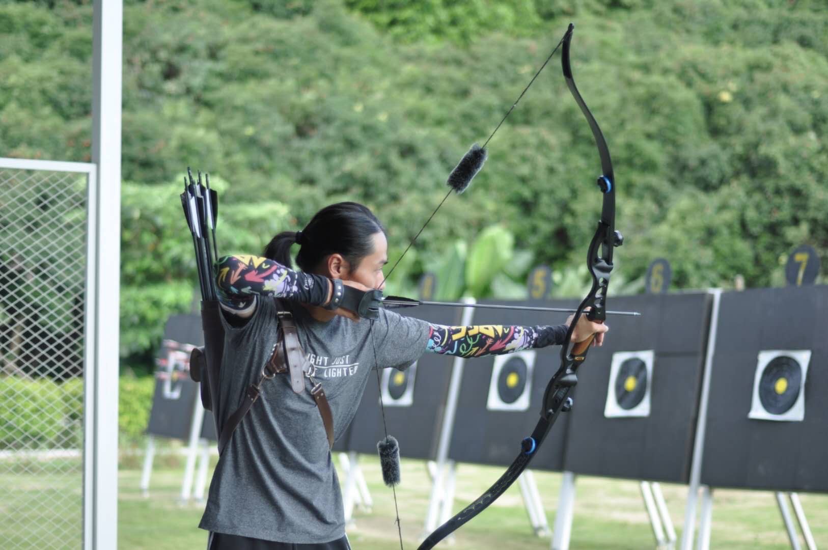 鹰眼同款国产鲨鱼f口弓片霍伊特野牛美猎反曲弓箭太华玄圣-阿里巴巴