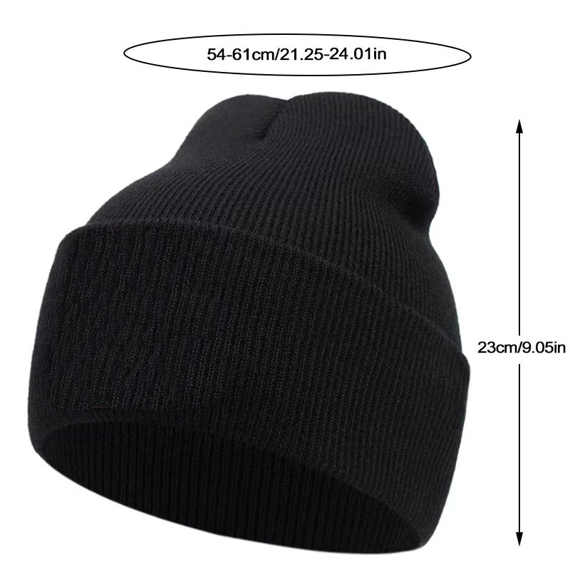 Foreign Trade Popular Style Embroidery Knitted Hat Kobe Back Shadow Winter Warm Men and Women Outdoor Woolen Cap Autumn and Winter Sports Popular