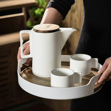 荔枝海陶瓷水具套装简约外贸陶瓷咖啡茶具茶杯家用瓷器茶具咖啡杯