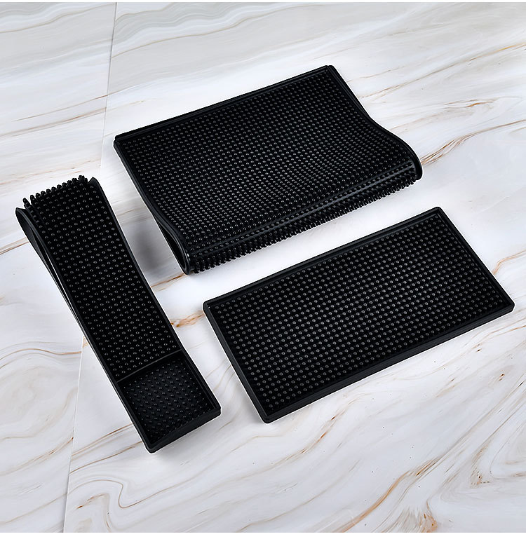 吧台垫酒吧防滑杯垫橡胶方型沥水垫子水杯防滑垫隔水垫吧垫长方形