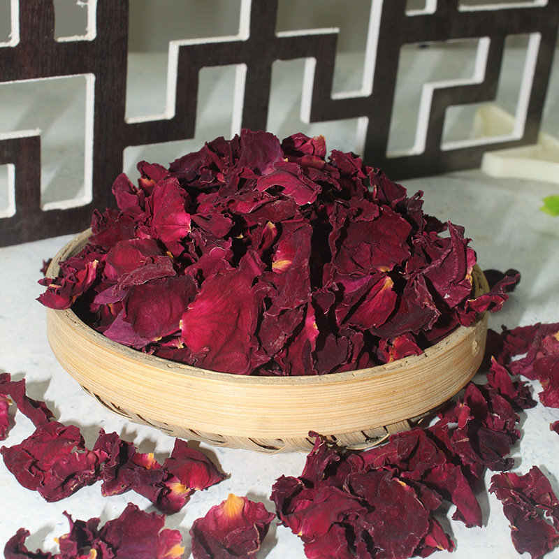 墨红玫瑰花瓣 食用玫瑰花瓣 重瓣玫瑰干花瓣泡澡食用玫瑰花酱酿酒