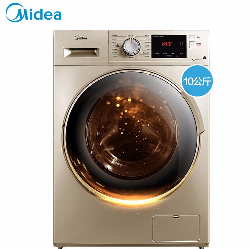 美的10公斤滚筒洗衣机全自动家用滚筒洗烘一体机md100v332dg5