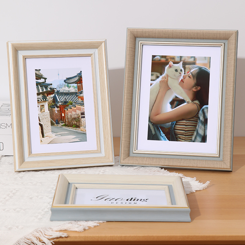 Nordic Light Luxury Photo Frame Wholesale Picture Frame 6-Inch 7-Inch 8-Inch 10 Advanced Sense A4 Photo Studio Wedding Photo Photo Frame