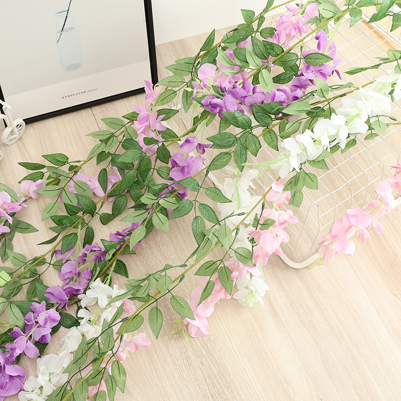 Emulational Flower Vine Tofu Pudding Rattan Door Hanging Decorative Fake Flower Wedding Home Furnishing Living Room Wall Hanging Layout Supplies Outdoor Wholesale