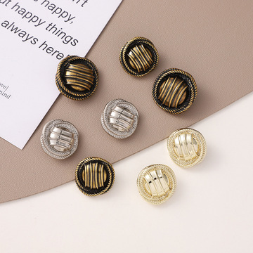 英伦风金属条纹纽扣 夹克外套呢子手缝衬衫大衣扣子服装辅料配件