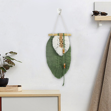 创意手工diy编织棉绳树叶挂毯 波西米亚风家居墙面装饰壁挂材料包
