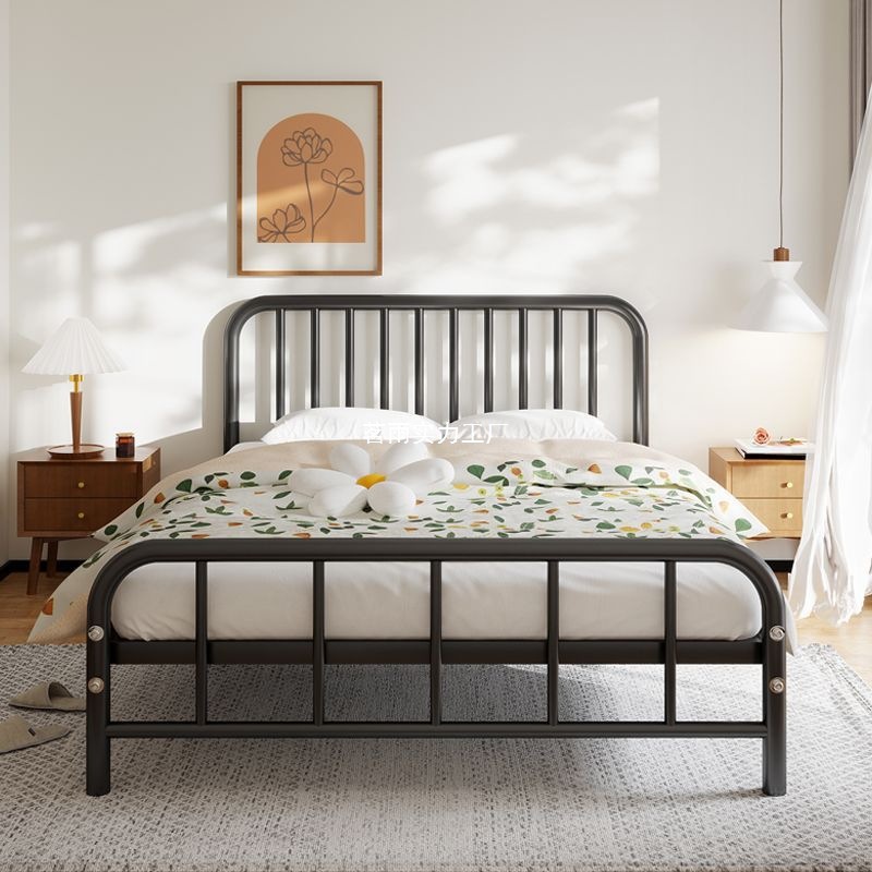 田园欧式铁艺大双人床现代简约民宿酒店现代床稳固厂家供应可批发