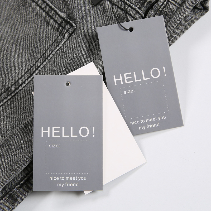 服装吊牌现货款通用个性简约挂牌衣服牛仔裤子通用商标挂吊牌标签