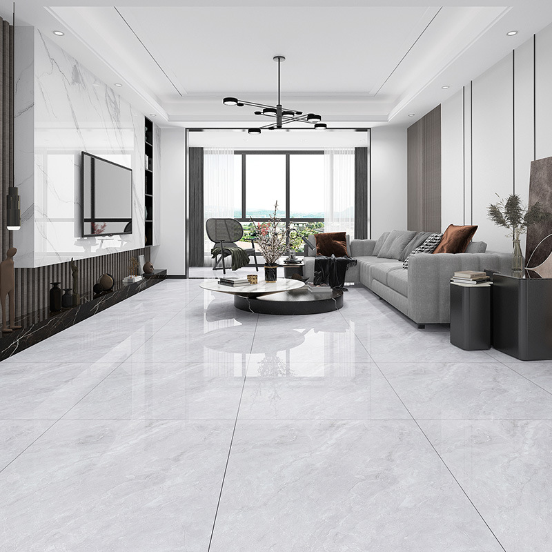 瓷砖客厅灰色新款地砖800x800无限连纹通体大理石室内地板砖墙砖